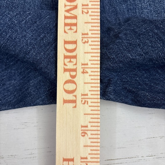 Levi's 505 Selvedge Jeans Mens 38x32 Blue Denim Straight Zip Fly Dark Wash - Picture 13 of 14